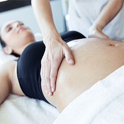 pregnant woman getting massage